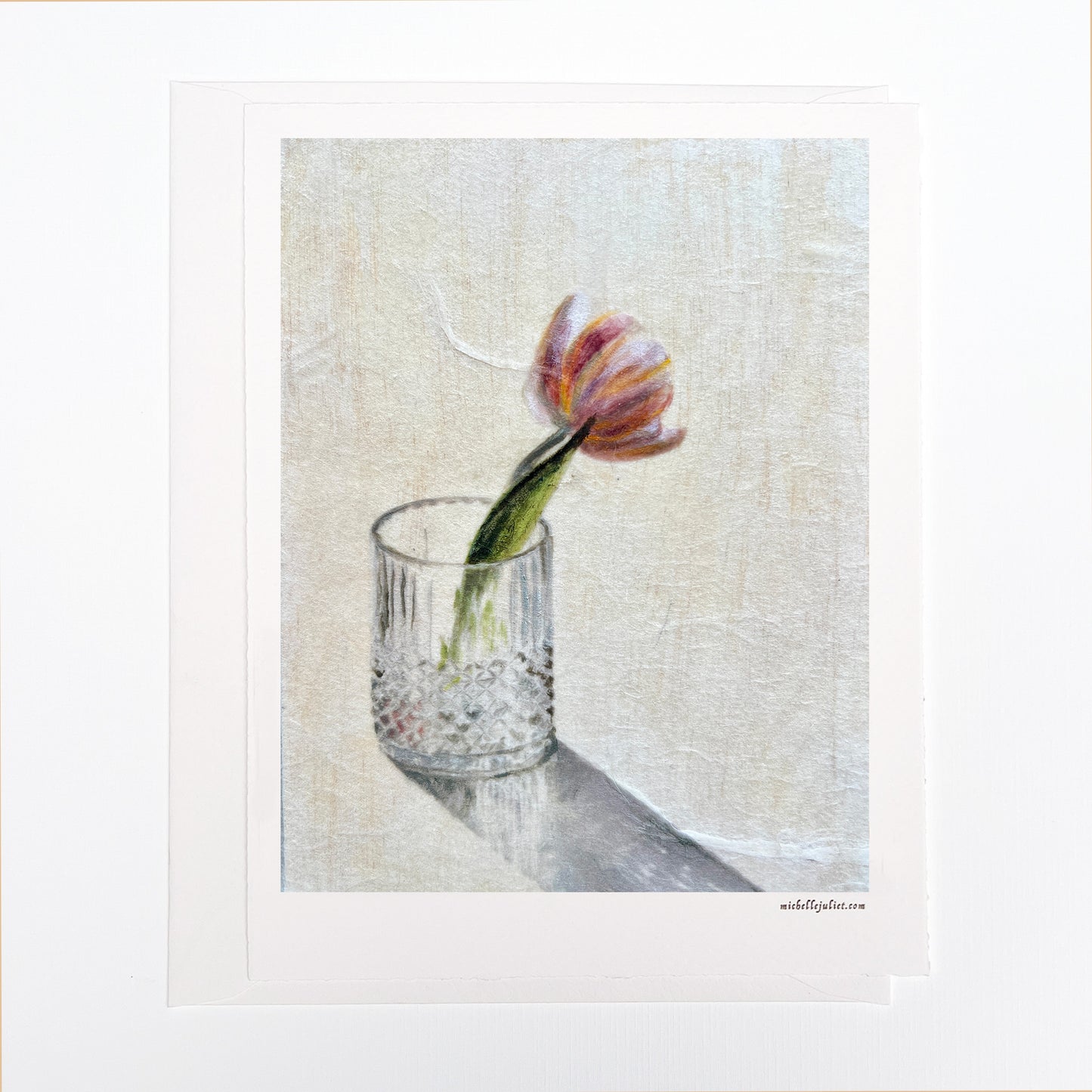 Tulip in Crystal Glass