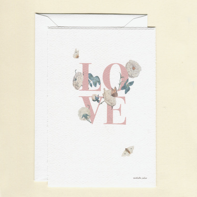 LOVE with flowers Greeting Cards - Pack of 6