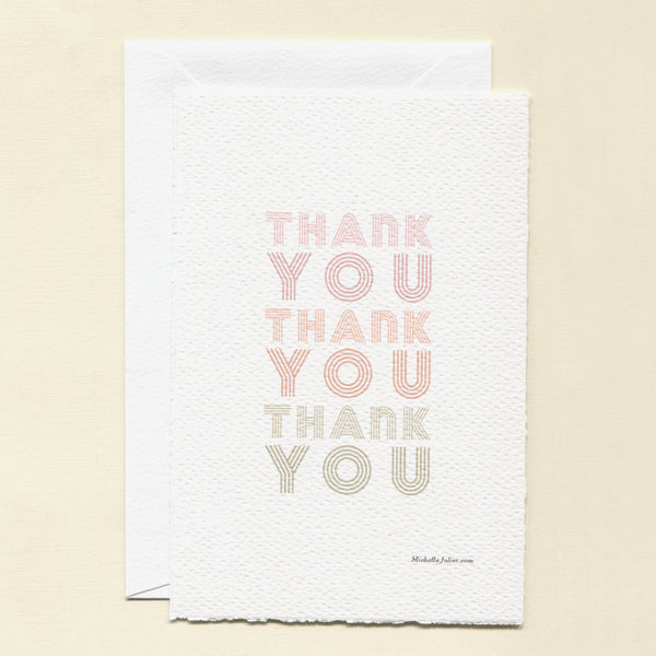 Thank you Thank you Greeting Cards - Pack of 6