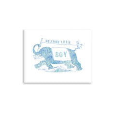 Italian Paper Elephant Welcome Boy Art Print