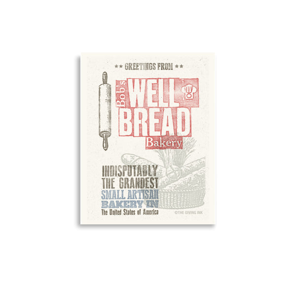 Bob's Well Bread Woodblock Poster