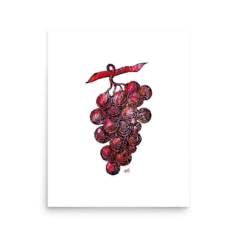 Italian Paper Grapes Art Print