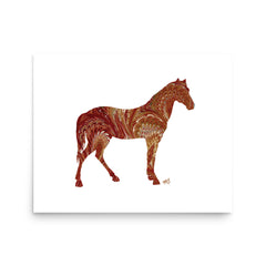 Italian Paper Horse Art Print