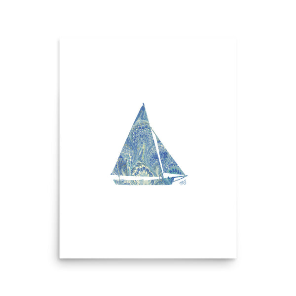 Italian Paper Sailboat Art Print