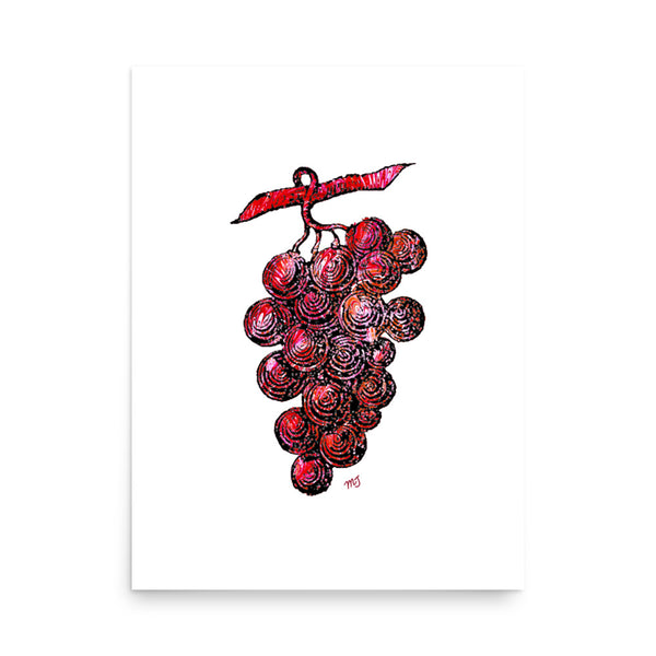 Italian Paper Grapes Art Print