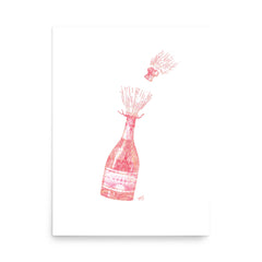 Italian Paper Champagne Art Print