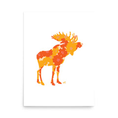 Floral Moose Art Print