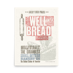 Bob's Well Bread Woodblock Poster