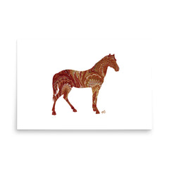 Italian Paper Horse Art Print