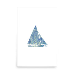 Italian Paper Sailboat Art Print