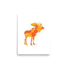 Floral Moose Art Print