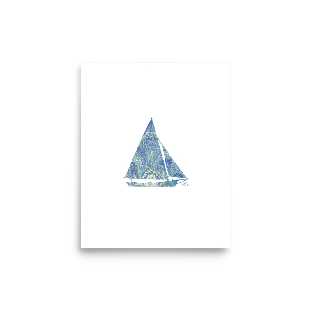 Italian Paper Sailboat Art Print