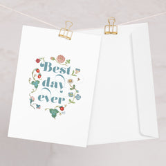 Best Day Ever Vintage Floral Greeting card