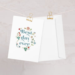 Best Day Ever Vintage Floral Greeting card