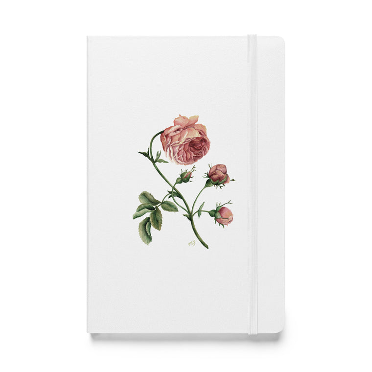 Rustic Red Rose - Hardcover bound notebook