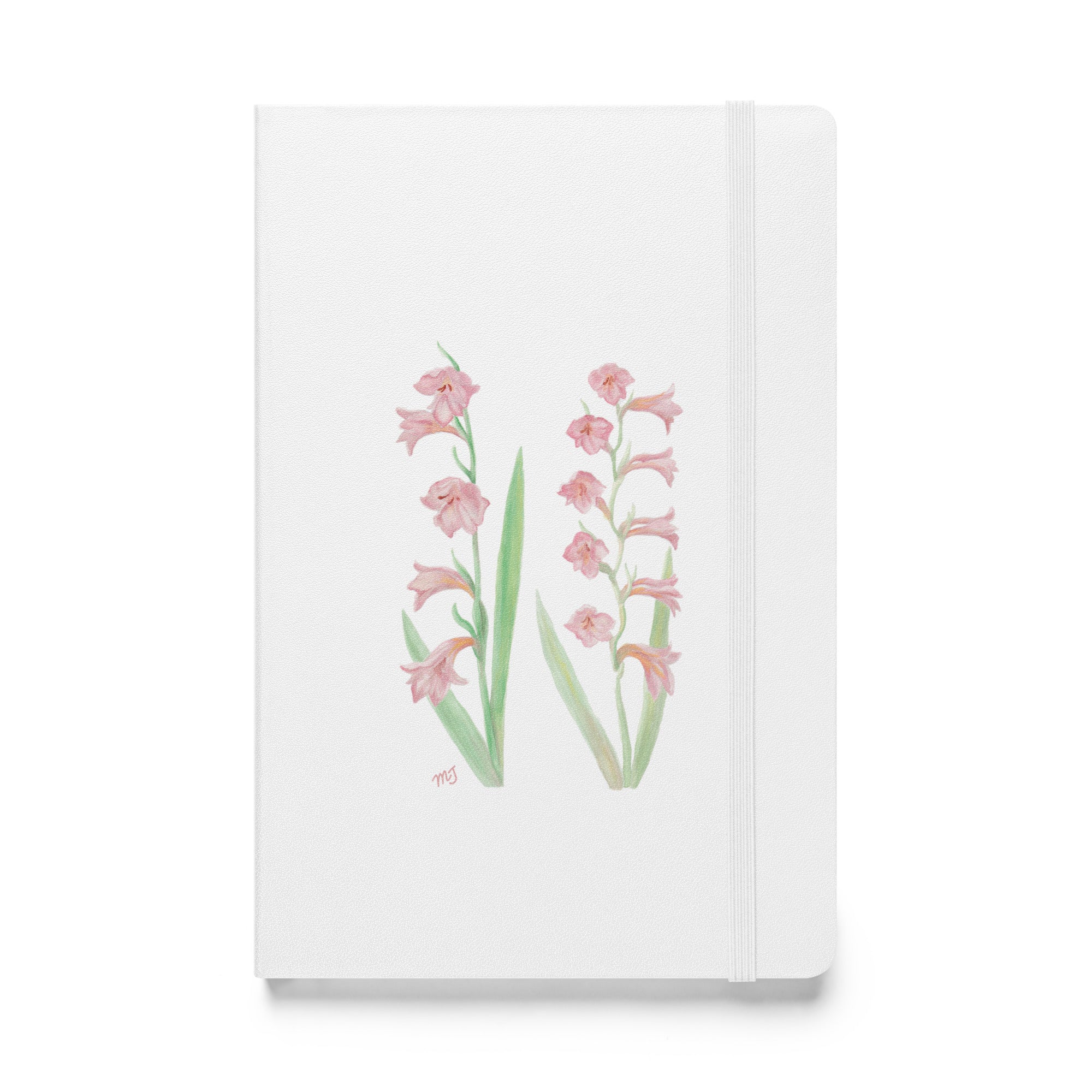 Gladiolas Watercolor - Hardcover bound notebook