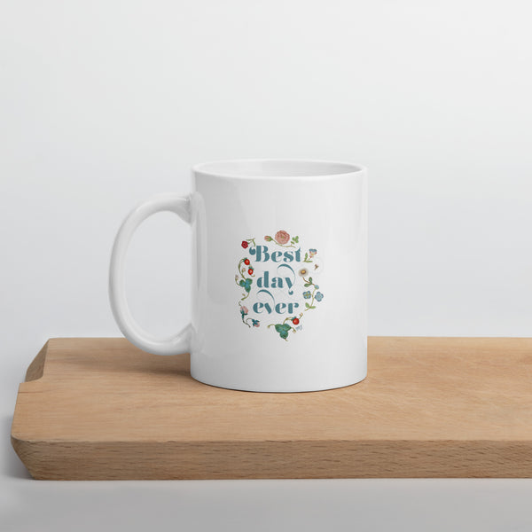 Best Day Ever Vintage Floral Mug