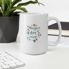 Best Day Ever Vintage Floral Mug