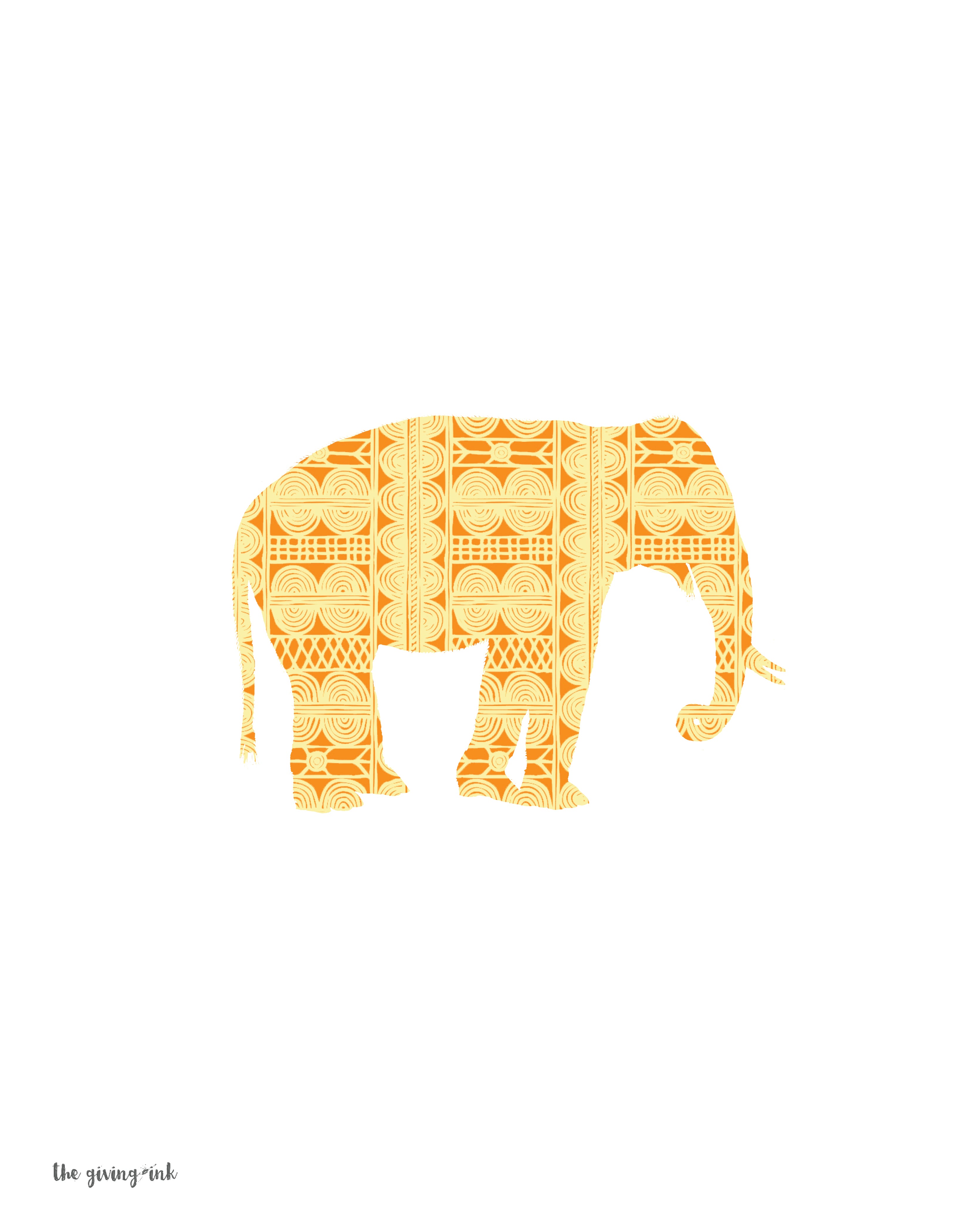 African Elephant Downloadable Print