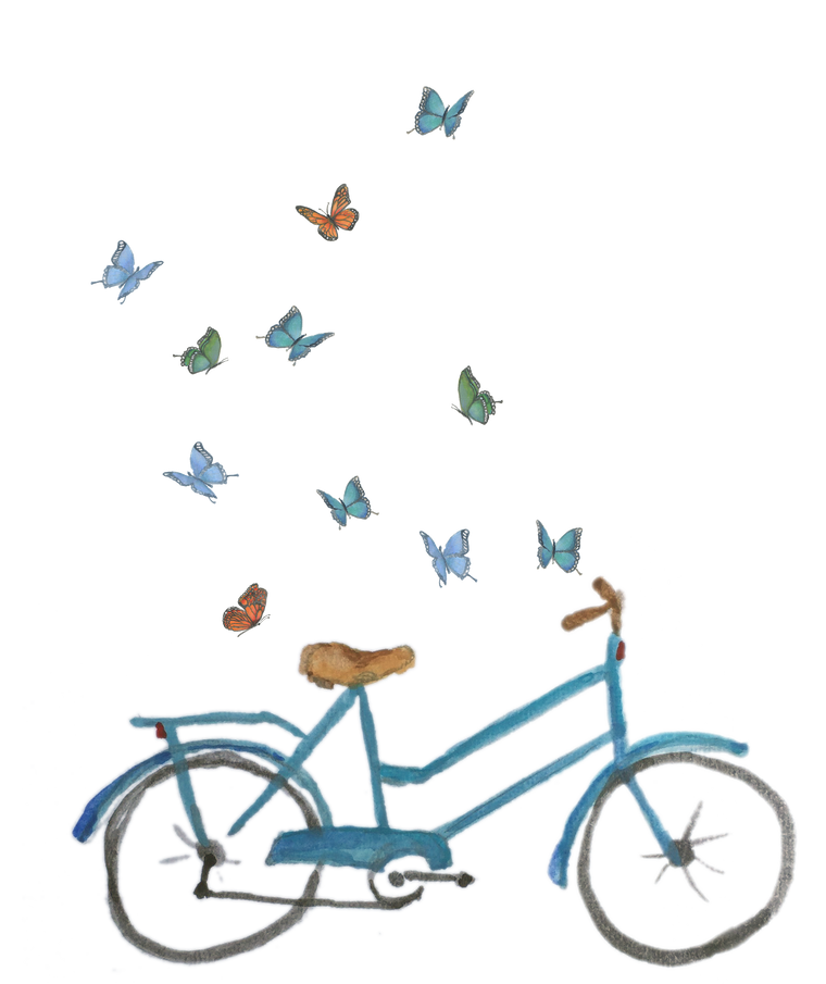 Bicycle with Butterflies downloadable artwork