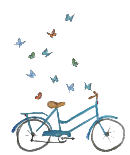 Bicycle with Butterflies downloadable artwork
