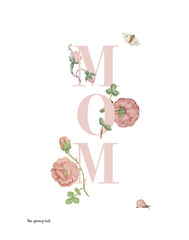 Floral Text Mom Downloadable Print