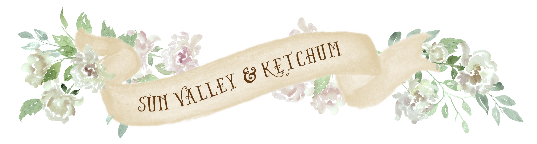 Sun Valley Ketchum Banner White Flowers downloadable artwork