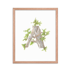 Woodland Watercolor Initial -- A