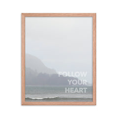 "Follow Your Heart" Ocean Print Framed